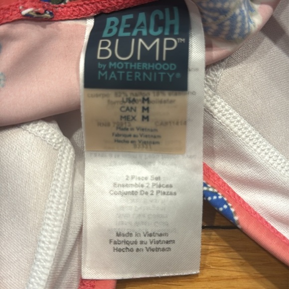 Beach Bump by motherhood maternity floral tankini top size medium. - Picture 6 of 7